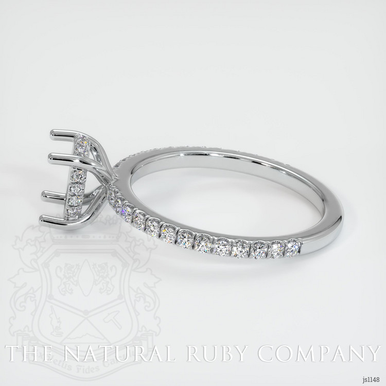 14K White Gold Pave Ring Setting