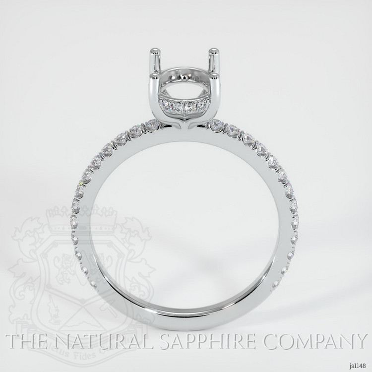 14K White Gold Pave Ring Setting