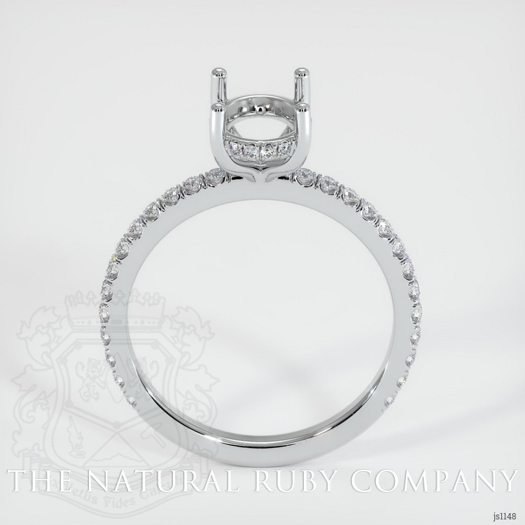 14K White Gold Pave Ring Setting