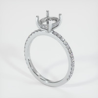 18K White Gold Pave Ring Setting Video