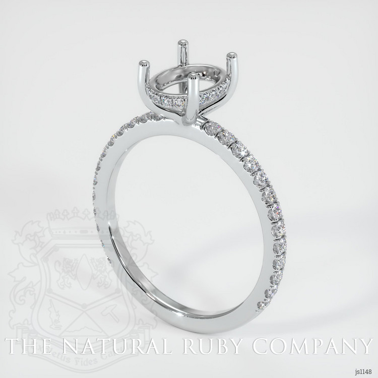 18K White Gold Pave Ring Setting