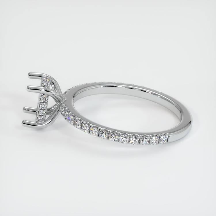 18K White Gold Pave Ring Setting