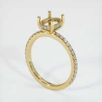 14K Yellow Gold Pave Ring Setting Video