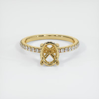 14K Yellow Gold Pave Ring Setting Image