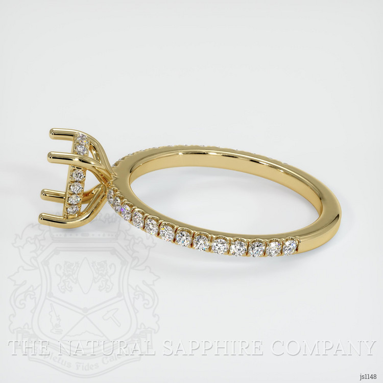 14K Yellow Gold Pave Ring Setting