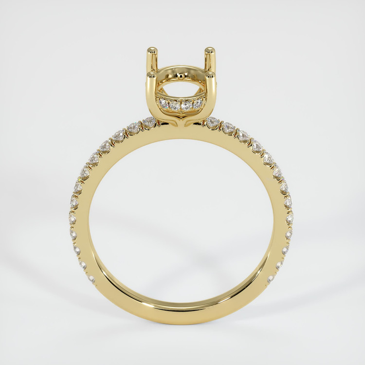 14K Yellow Gold Pave Ring Setting