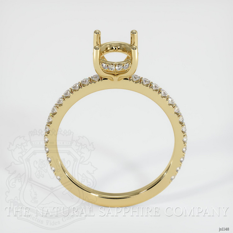 14K Yellow Gold Pave Ring Setting