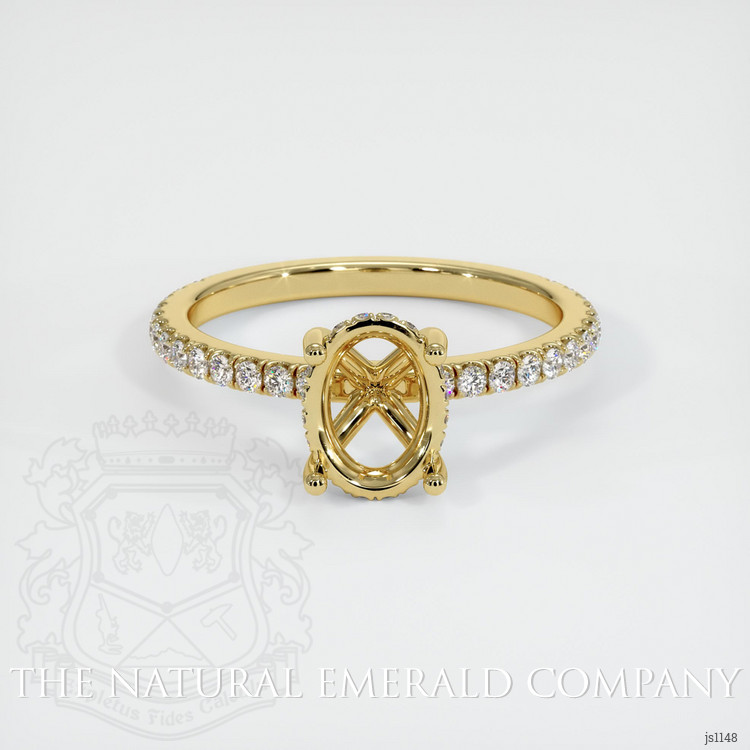 18K Yellow Gold Pave Ring Setting