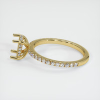 18K Yellow Gold Pave Ring Setting Image