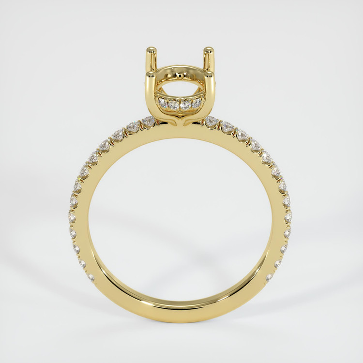 18K Yellow Gold Pave Ring Setting