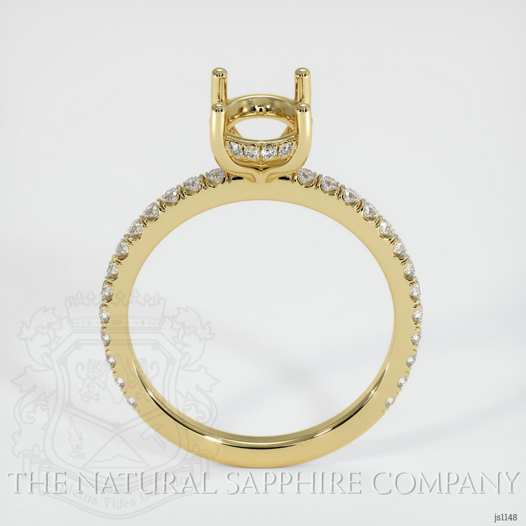 18K Yellow Gold Pave Ring Setting