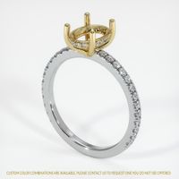 14K Yellow & White Pave Ring Setting Video