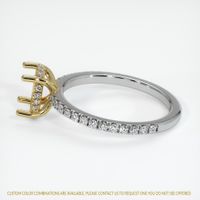 14K Yellow & White Pave Ring Setting Image