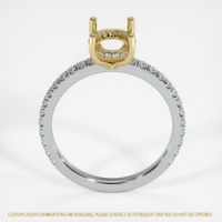 14K Yellow & White Pave Ring Setting Image