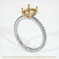 18K Yellow & White Pave Ring Setting Video