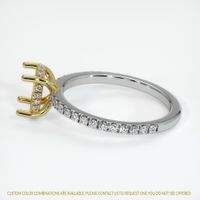 18K Yellow & White Pave Ring Setting Image