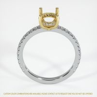 18K Yellow & White Pave Ring Setting Image