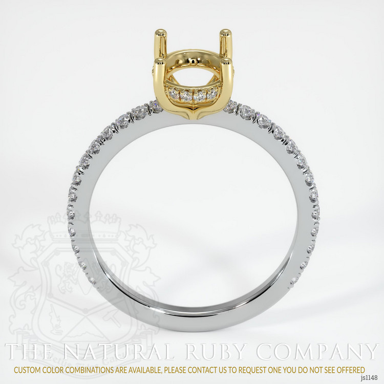 18K Yellow & White Pave Ring Setting
