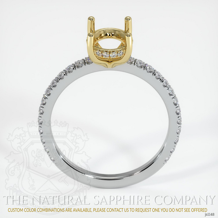 18K Yellow & White Pave Ring Setting