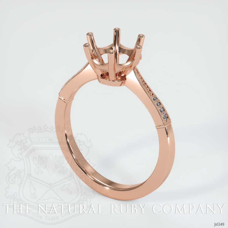 14K Rose Gold Antique Style Ring Setting