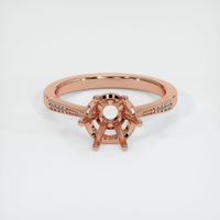 14K Rose Gold Antique Style Ring Setting Image
