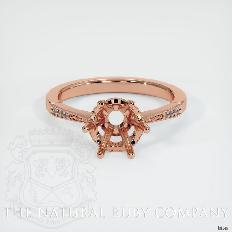 14K Rose Gold Antique Style Ring Setting