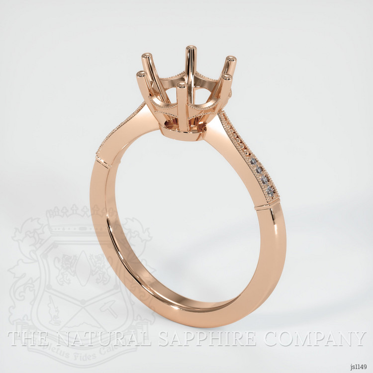 18K Rose Gold Antique Style Ring Setting