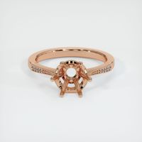 18K Rose Gold Antique Style Ring Setting Image