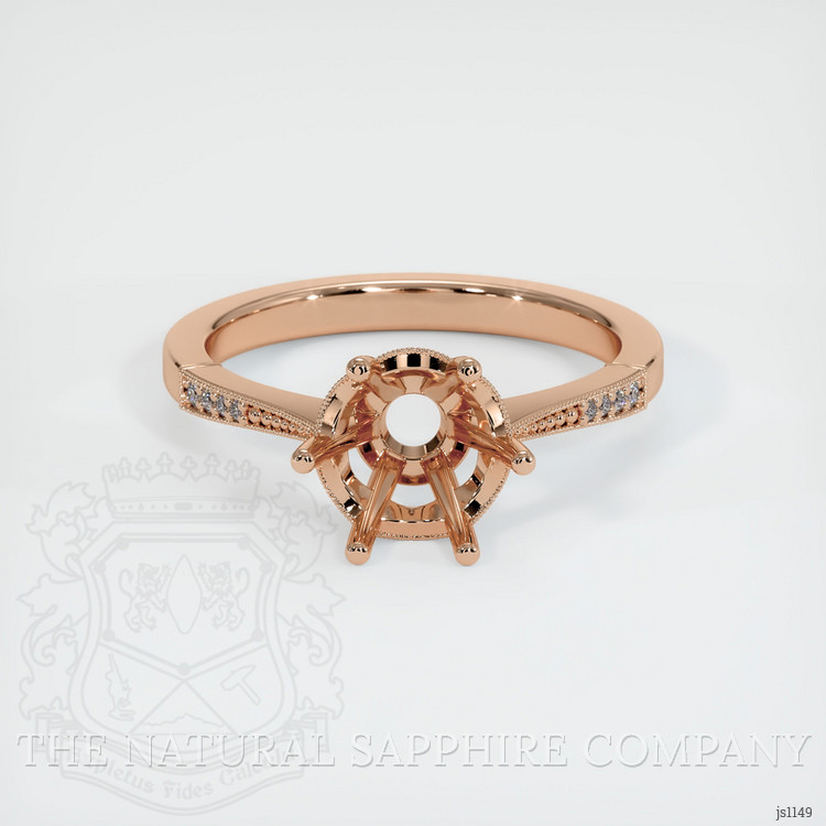 18K Rose Gold Antique Style Ring Setting