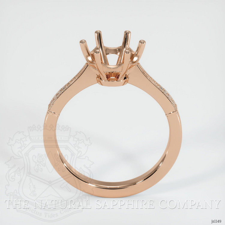 18K Rose Gold Antique Style Ring Setting