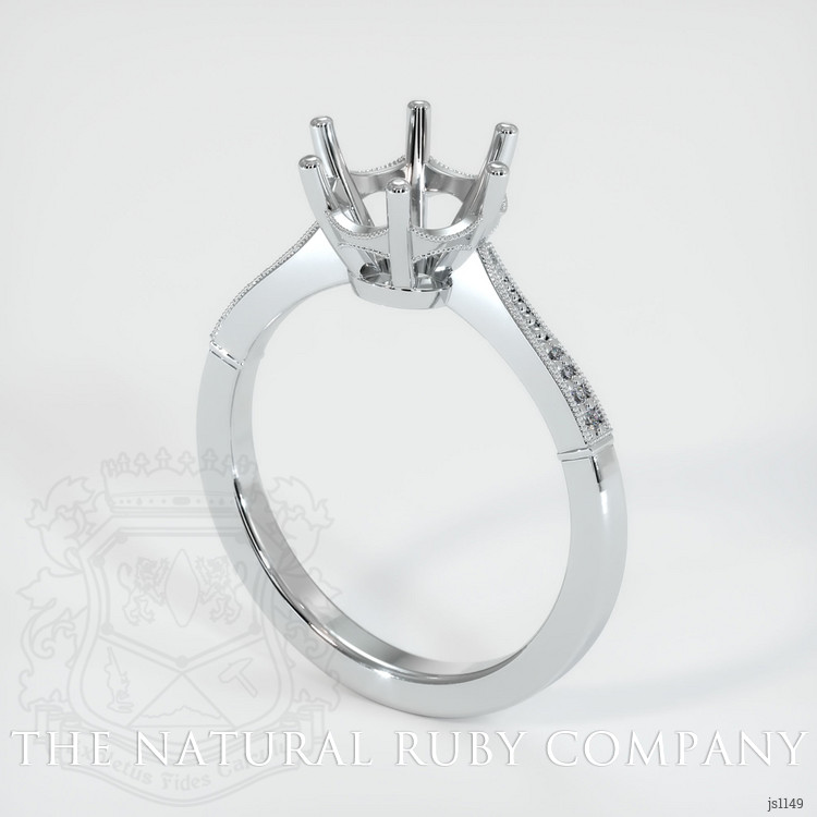 14K White Gold Antique Style Ring Setting