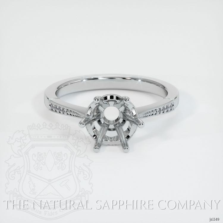 14K White Gold Antique Style Ring Setting