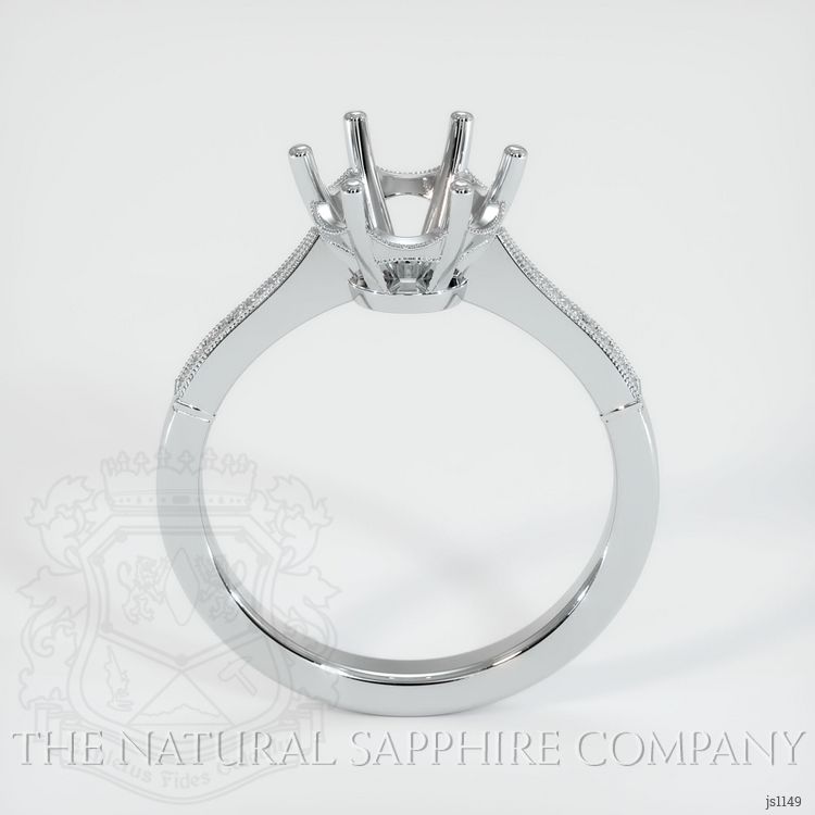14K White Gold Antique Style Ring Setting