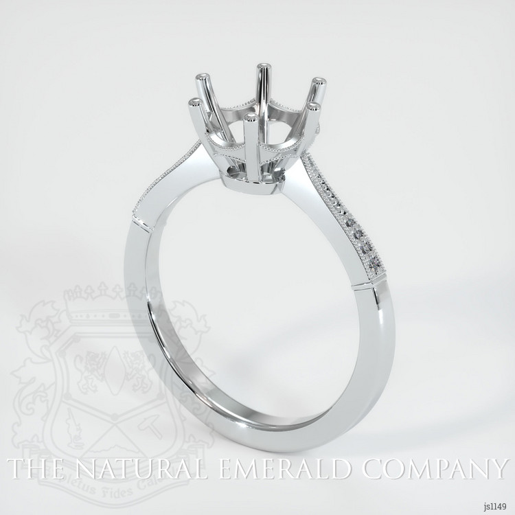 18K White Gold Antique Style Ring Setting