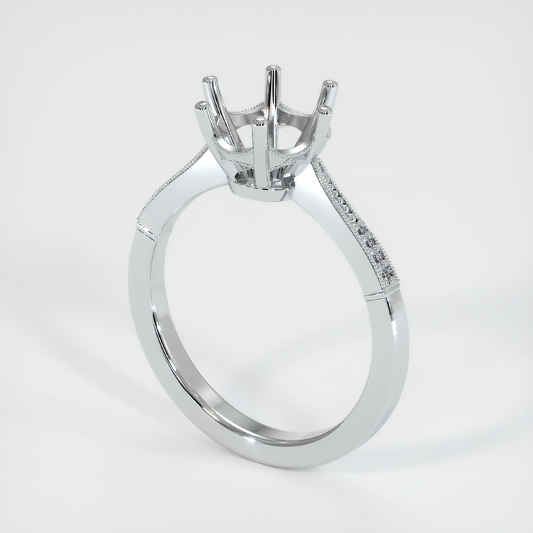 18K White Gold Antique Style Ring Setting