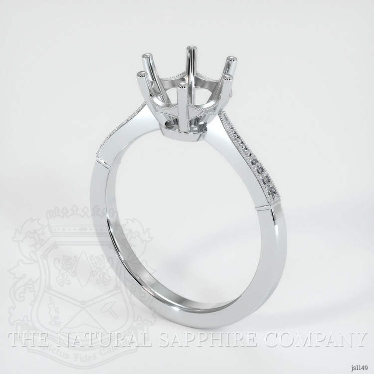 18K White Gold Antique Style Ring Setting