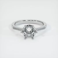 18K White Gold Antique Style Ring Setting Image