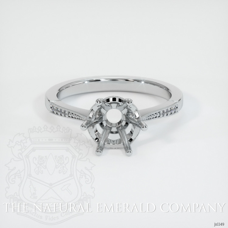 18K White Gold Antique Style Ring Setting