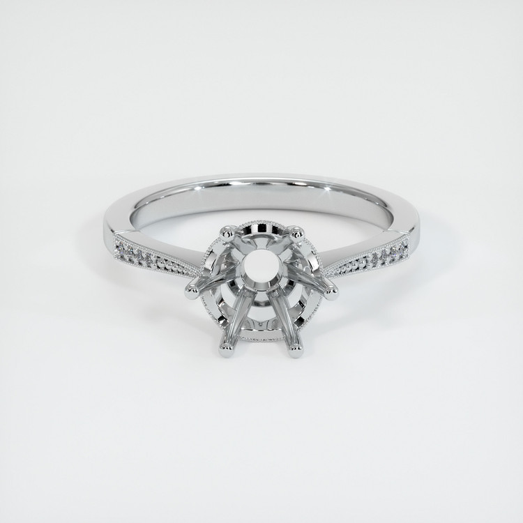18K White Gold Antique Style Ring Setting