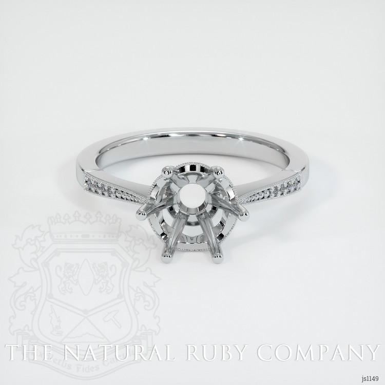 18K White Gold Antique Style Ring Setting