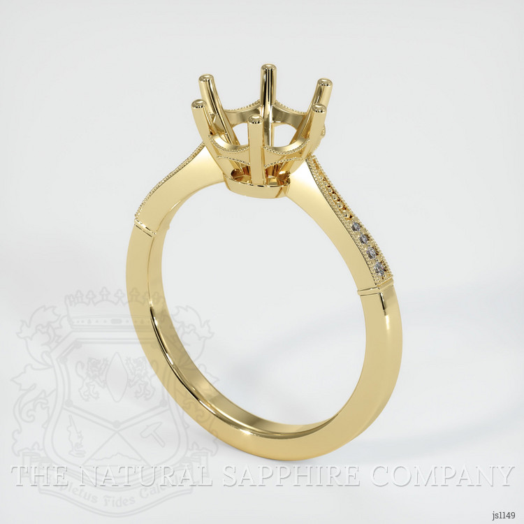 10K Yellow Gold Antique Style Ring Setting