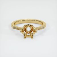 14K Yellow Gold Antique Style Ring Setting Image