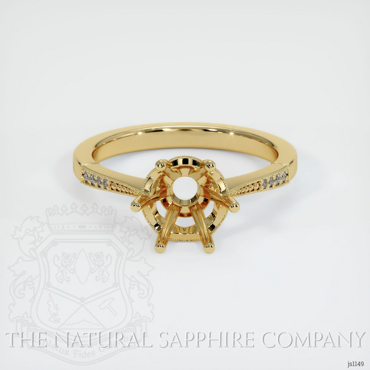 14K Yellow Gold Antique Style Ring Setting