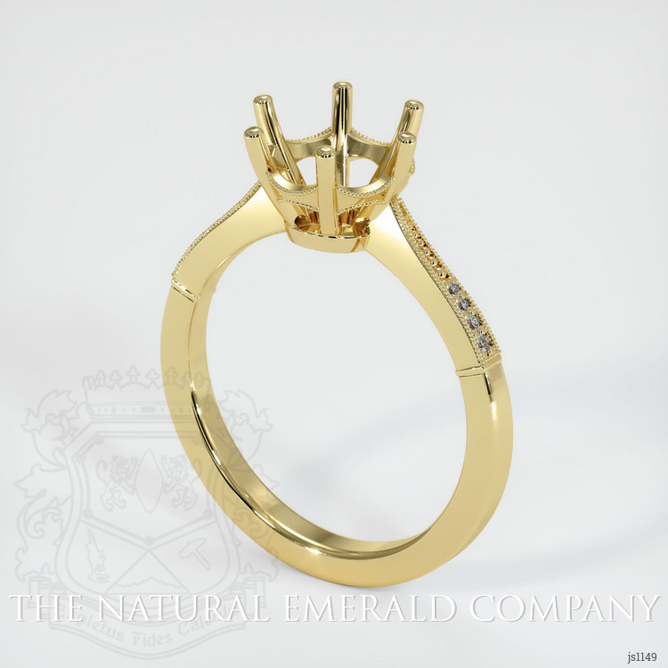 18K Yellow Gold Antique Style Ring Setting