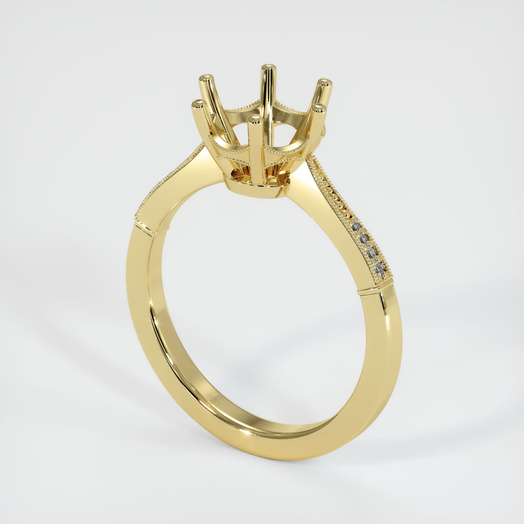 18K Yellow Gold Antique Style Ring Setting
