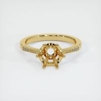 18K Yellow Gold Antique Style Ring Setting Image