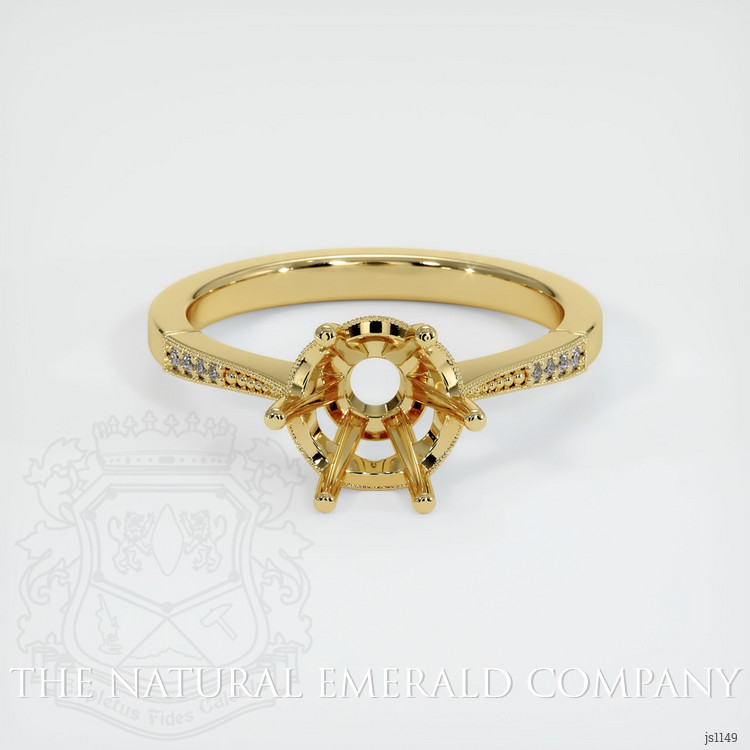 18K Yellow Gold Antique Style Ring Setting