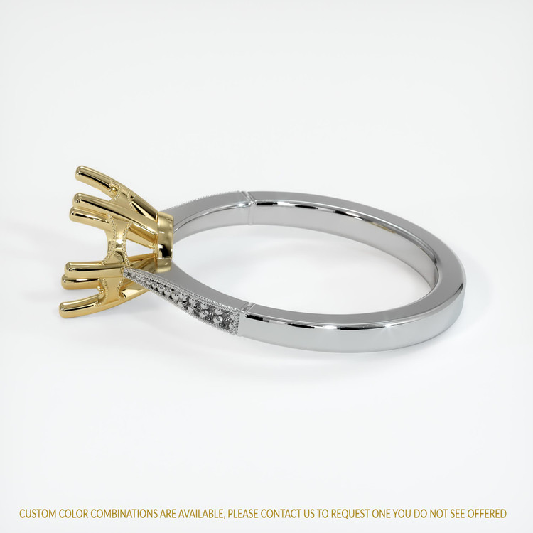 14K Yellow & White Antique Style Ring Setting