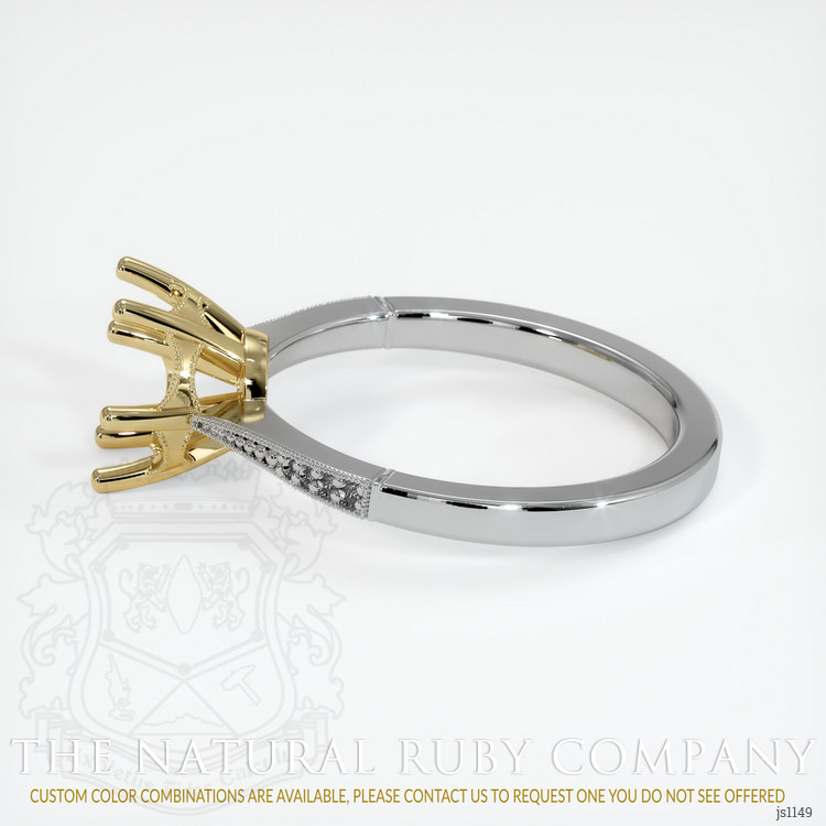 14K Yellow & White Antique Style Ring Setting