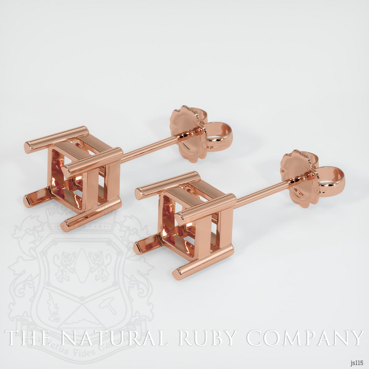 14K Rose Gold Studs Earring Setting